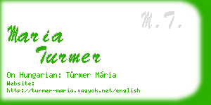 maria turmer business card